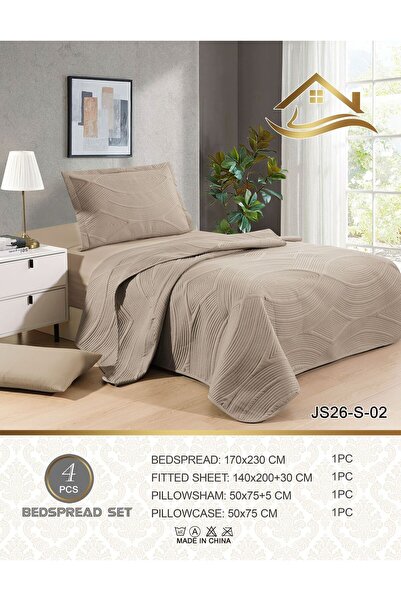 Afkar Albayet مفرش سرير نفرواحد مضغوط 4 قطع