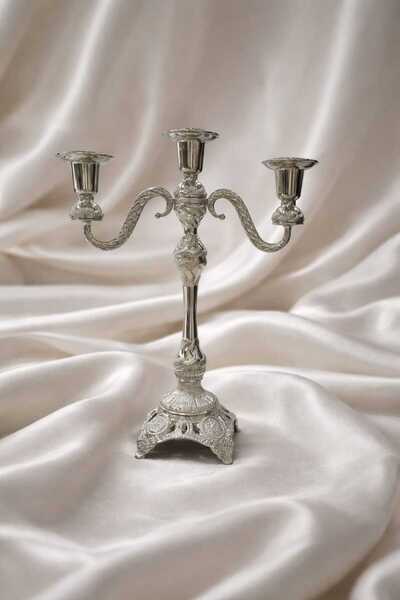 St Morritz Şık 3 Kollu Modern Şamdanlık, Evlere Zarif Işık Katıyor