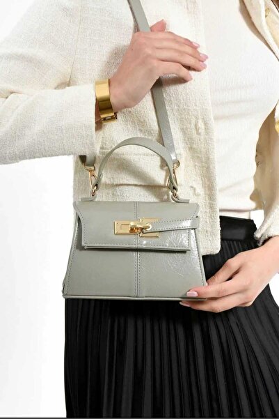 ÖZÜM ÇANTA Women's Hand Shoulder Crossbody Long Strap Bag Green