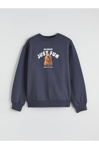 LC Waikiki Nevavm Printed Thick Sweatshirt for Girls with a Difference