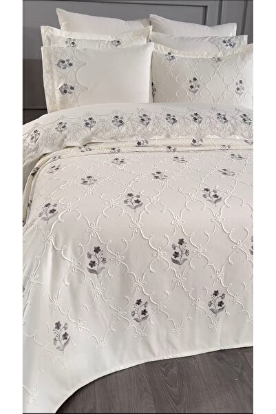 Çapa Home Daniella 9 Parça Gelin Seti Fransız Kordena Nakış Dantelli Nevresim...