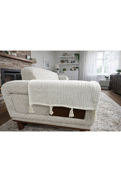 Doğa Ev Tekstili Sofa Arm Cover White 65X70 Set of 2