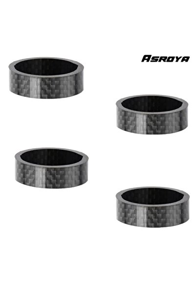 Asroya Karbon Bisiklet Furç Furş Parçası Spacer 4 ADET 28,6x10mm Alüminyum Bi...