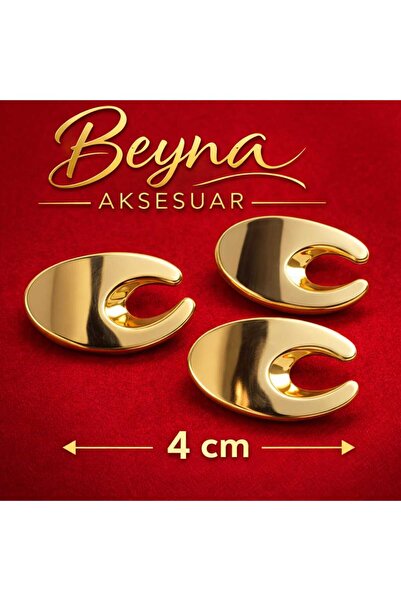 beyna aksesuar DÜĞME 4 CM GOLD KAPLAMALI 1 PAKET 4 ADET