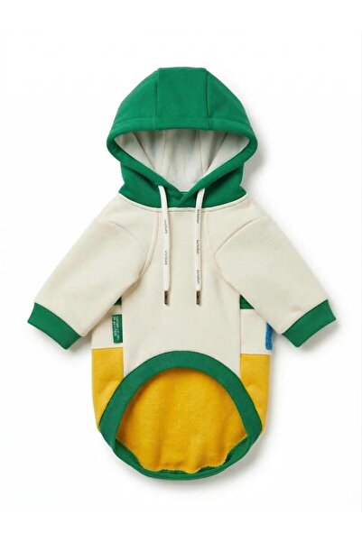 United Colors of Benetton Bnt-S2510 Cat and Dog Hooded Sweatshirt Yellow