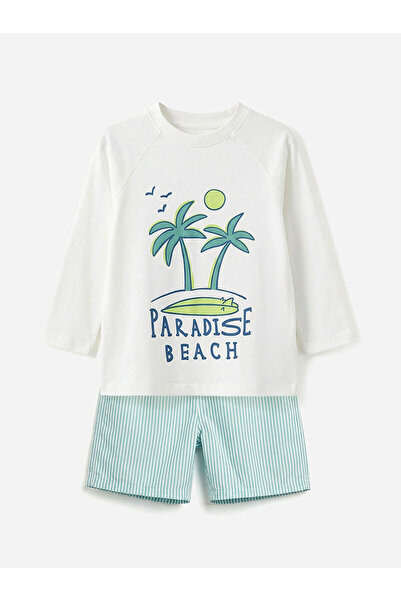 LC Waikiki Vizyon New Season Printed Boys' Swimsuit Set