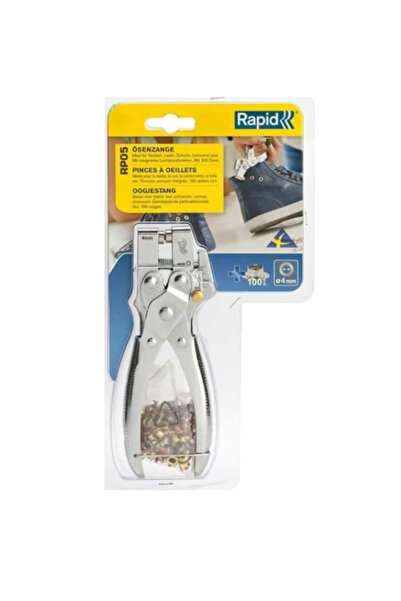 Rapid كماشة RP05 ذات 4 مم مع 100 حلقة - يدوية شديدة التحمل من الفولاذ - فضي (...
