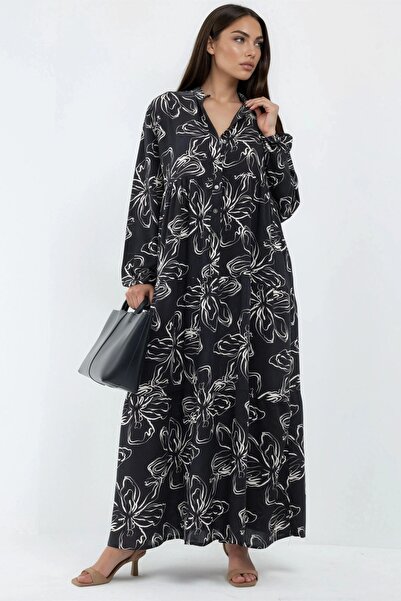 Hiccup Patterned Comfortable Maxi Dress