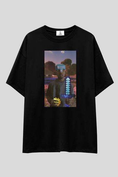 UmbraWear Kanye West Funny Oversize T-shirt | Unisex %100 Pamuk Siyah & Beyaz...