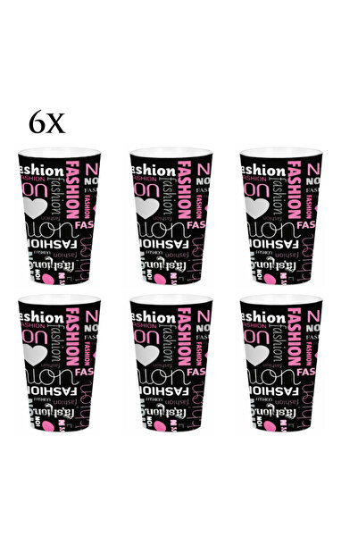Peaceful BPA FREE 6'lı 340 cc Lisanslı Fashion Desenli Plastik Piknik ve Part...