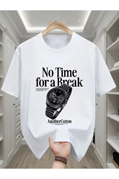 one button Fără timp pentru o pauză cu imprimeu Premium supradimensionat tricou