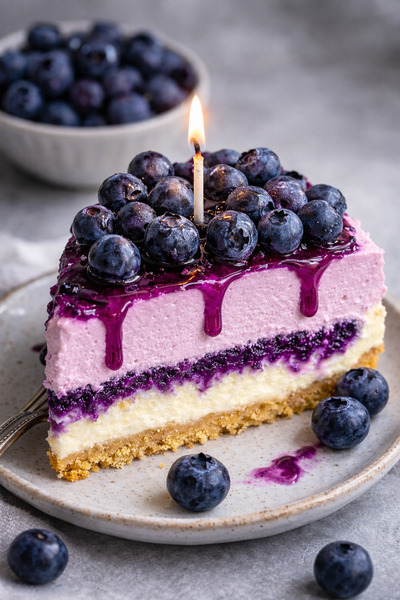 Veluna mum El Yapımı Yaban Mersin Bahçesi Cheesecake Mum 🍰🫐💫