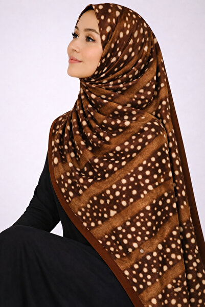 hijabchi Ceylan patterned cocoon Cotton shawl fawn design cocoon cotton shawl...