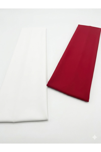 diclecollection Συσκευασία 2 τεμαχίων Κόκκινη και λευκή μπαντάνα μαλλιών Κορδ...