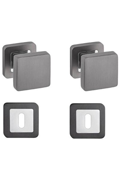 THG Butoane mobile TREND Chrome Graphite cu rozetă pentru chei