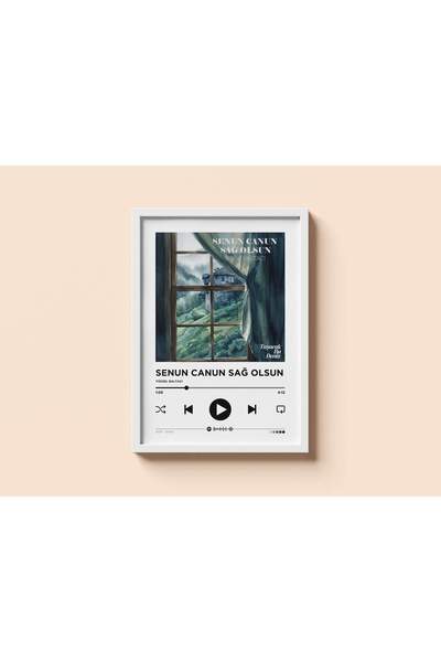 ArtVista Poster SENUN CANUN SAĞ OLSUN Taşacak Bu Deniz Müzik Poster, Ahşap & ...