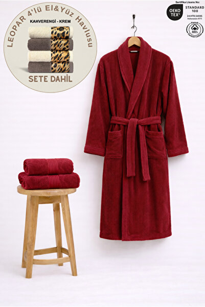 Ellaline 3-Piece Women's Striped Bathrobe Set 100% Cotton Certified + 4-Piece...