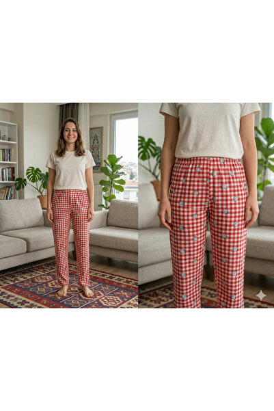 Butik Kadın deniz kabuğu desenli pijama