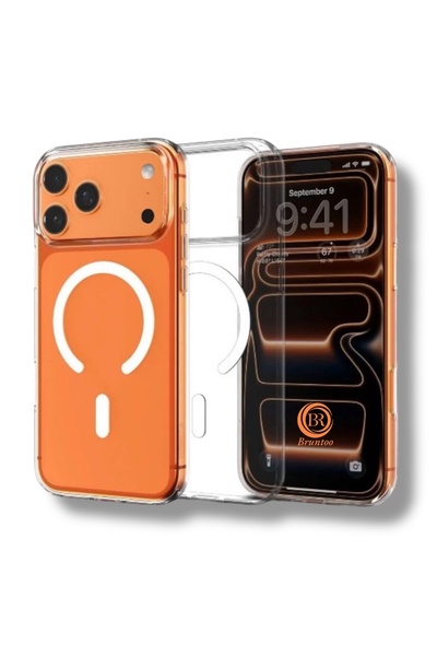 Bruntoo BR iPhone 17 Pro Max Compatible Magsafe Transparent (Pc Hard) Materia...