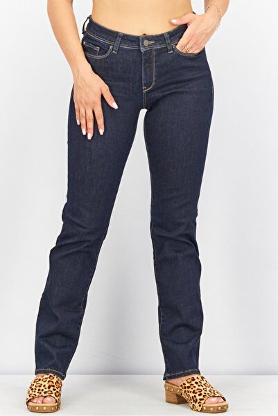 Esprit Women Straight Fit Solid Stretchable Denim, Blue
