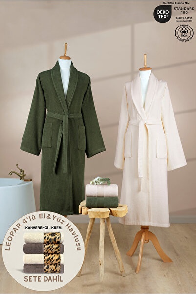 Ellaline Set de halate de baie Şalyaka cu dungi din bumbac 100% piese, certif...