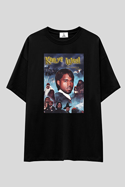 UmbraWear Kanye West Funny Oversize T-shirt | Unisex %100 Pamuk Siyah & Beyaz...