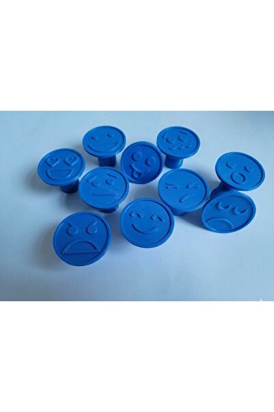 EAE DESİGN STUDİO Montessori Educational Play Dough Stamp Set - Set of 10 Emo...