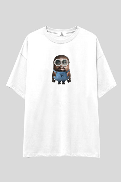 UmbraWear Kanye West Funny Oversize T-shirt | Unisex %100 Pamuk Siyah & Beyaz...
