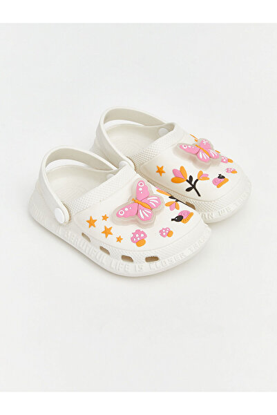 LC Waikiki Вижън Нов сезон Момичешки плажни сандали с щампа на пеперуди