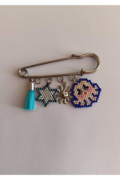 LİNWAY Charm Detailed Scottish Needle 7 cm 4 Rings