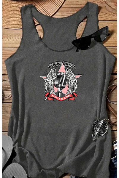 SUNFREE Rock'N Roll Printed Women's Sleeveless Swimmer Athlete Combed Cotton ...