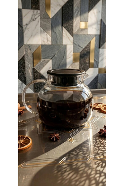 RİMA إبريق زجاجي شفاف يُستخدم عادةً لتقديم الماء أو العصائر أو تحضير الشاي وا...