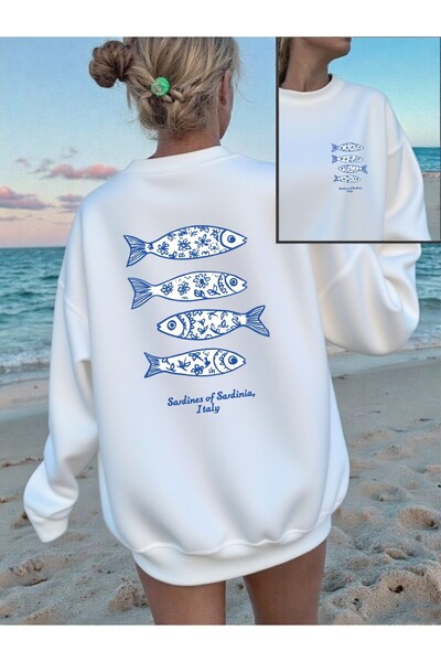 NOISSEY Sardinia Italia B cu imprimeu Pulover de damă Iarnă P polar Cald K cu...