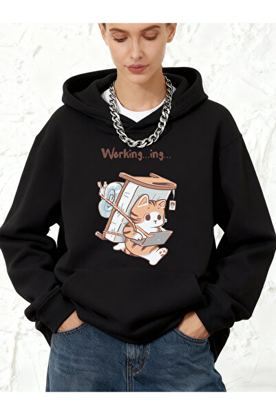 NOISSEY لا تنسى القطة المريضة أبدًا أن تأتي للعمل B مطبوع K بغطاء رأس توبس P ...