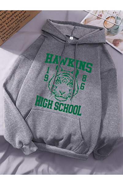 NOISSEY هوكينز هاي سكول مطبوع بغطاء رأس بلوزات شتوية للنساء P صوف الفليس سويت...