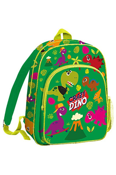 KIDSEUROSWAN Rucsac cu 2 compartimente, Crazy Dino, 36 cm 36x24x11 cm Verde