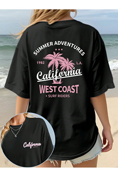 Marco Fresco Unisex Casual κοντομάνικο μπλουζάκι για νέους με στάμπα California