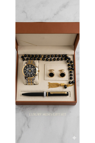 Other Luxury Men's Gift Set – Watch, Pen, Cufflinks, and Prayer Beads | Unpar...