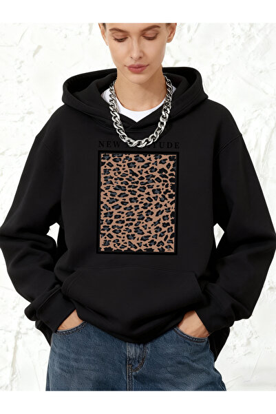 NOISSEY Εκτυπώσεις Yosemite National Park Βαμβάκι με κουκούλα Γυναικεία μπλού...