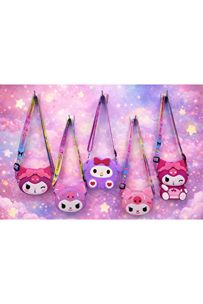 Takıcım Pırıltı كورومي اللطيفة منقوش حقيبة عابرة للجسم محفظة