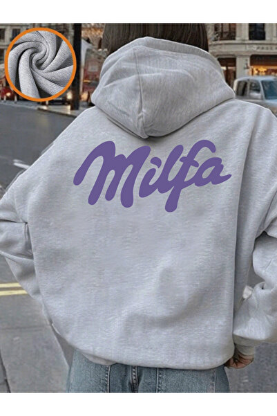 NOISSEY سترة ميلفا مور سانت بطباعة الحروف الفنية للسيدات، سترة فضفاضة غير رسم...