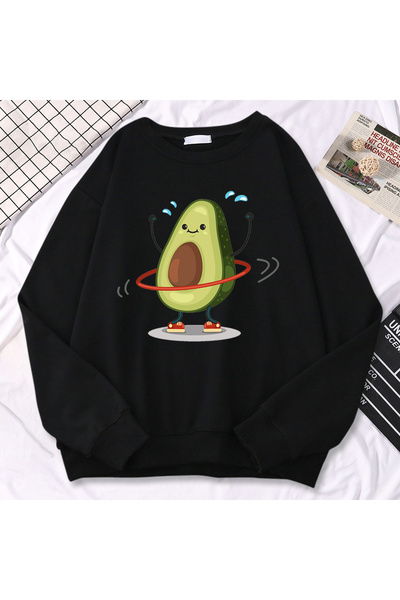 NOISSEY Pulovere confortabile pentru femei, cu imprimeu avocado, exerciții și...