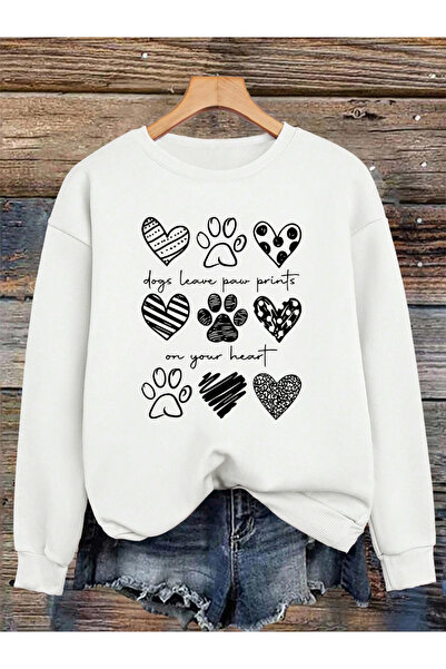 NOISSEY Πλεκτά που συνδέονται από τη Paw Loveprints Πουλόβερ Γυναικεία Χειμών...