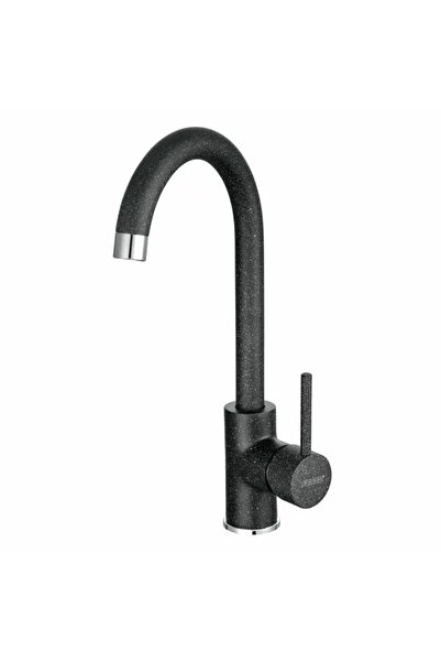 FERRO Baterie bucatarie negru mat Freya pipa curbata