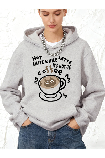 NOISSEY Hot Latte mačka Štampano Sa kapuljačom Dukserica Pamuk paketa Ženska ...