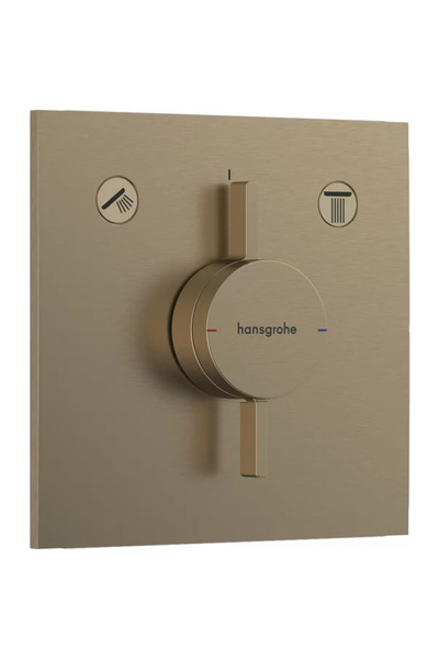 Hansgrohe Baterie dus incastrata bronz periat DuoTurn E 2 functii