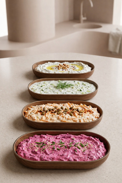 CASTEROLİ طبق بيضاوي صغير متعدد الاستخدامات بتصميم أكاسيا - 20x10x3 سم (4 قطع)