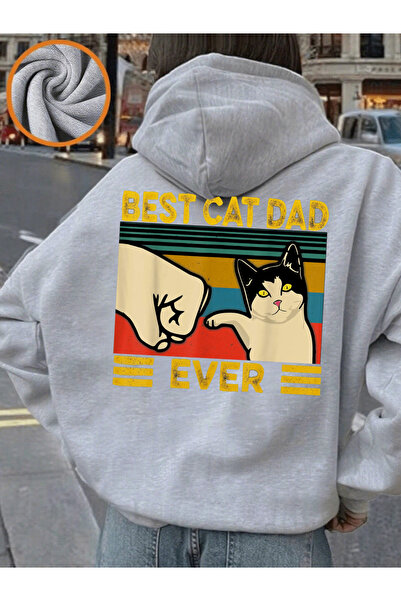 NOISSEY أفضل سترة نسائية مطبوعة على شكل قطة على الإطلاق بغطاء رأس سترات شتوية...