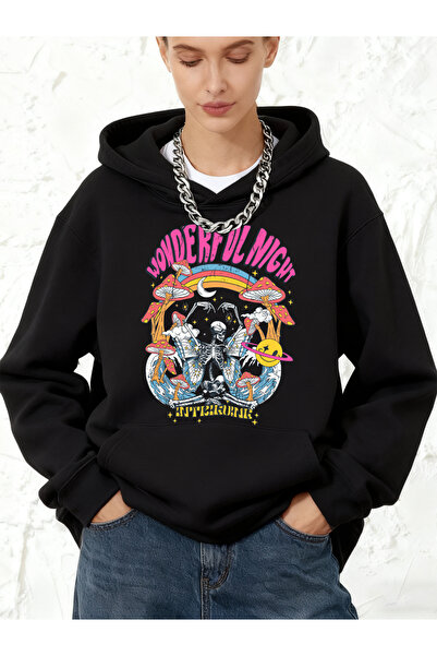 NOISSEY Wonderful Night Skeleton Butterfly Prints K cu glugă ar P bumbac Hano...