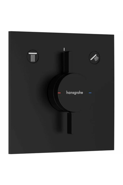Hansgrohe Baterie dus incastrata negru mat DuoTurn E 2 functii